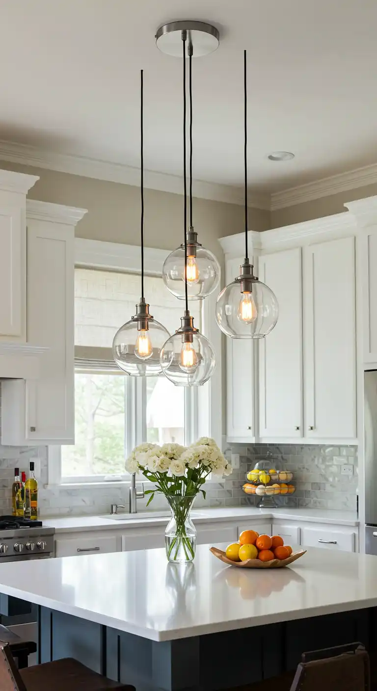 10 Brilliant Kitchen Lighting Ideas Over Island for a Stylish Glow 7 3) Cluster Pendant Arrangements