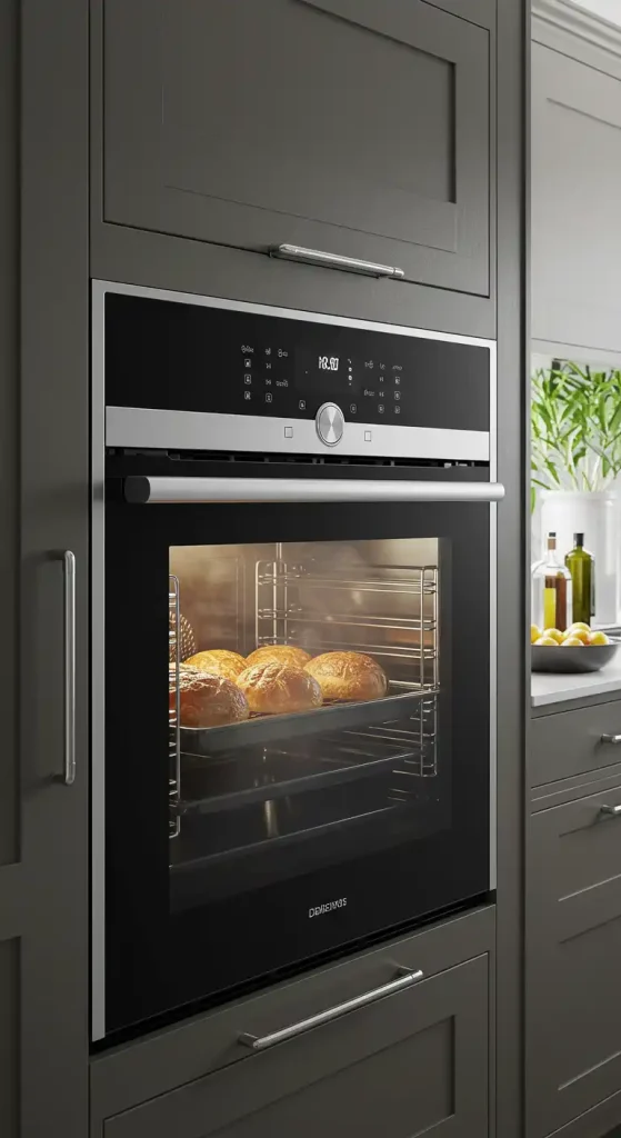 7 Modern Kitchen Wall Oven Ideas for a Sleek Setup 9 4) Built-In Oven with Steam Cooking Features