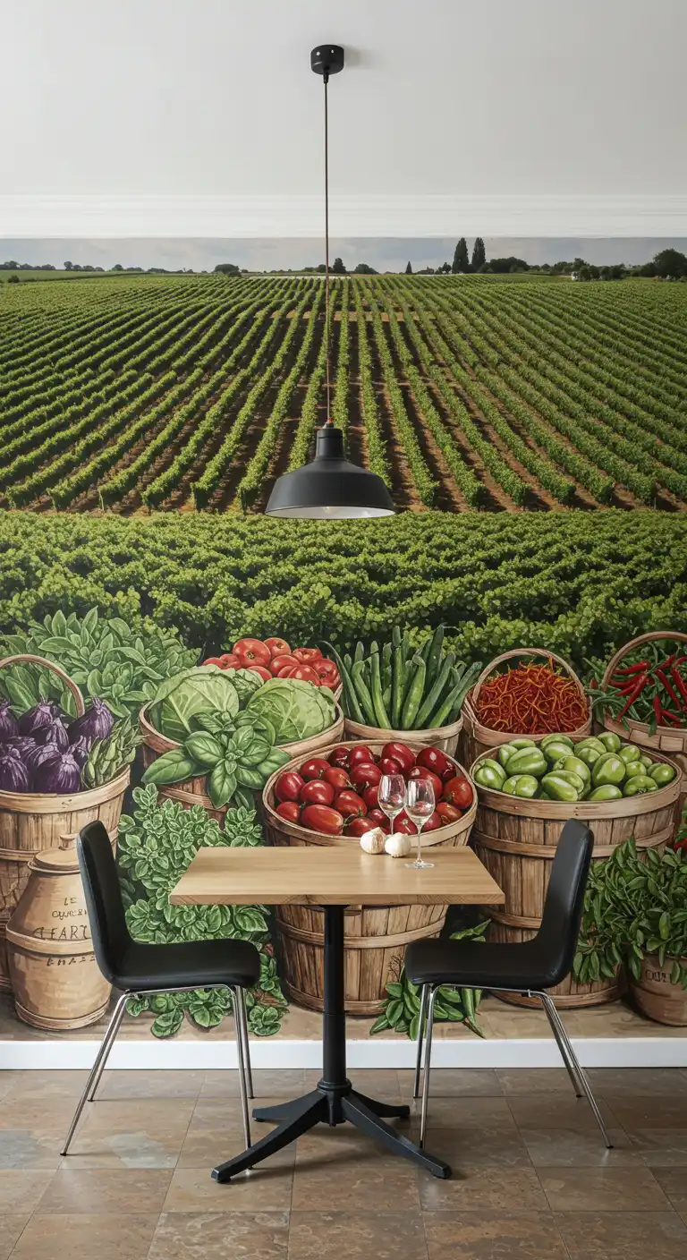 15 Stunning Kitchen Wall Mural Ideas for a Unique Touch 5 4. Culinary Themes