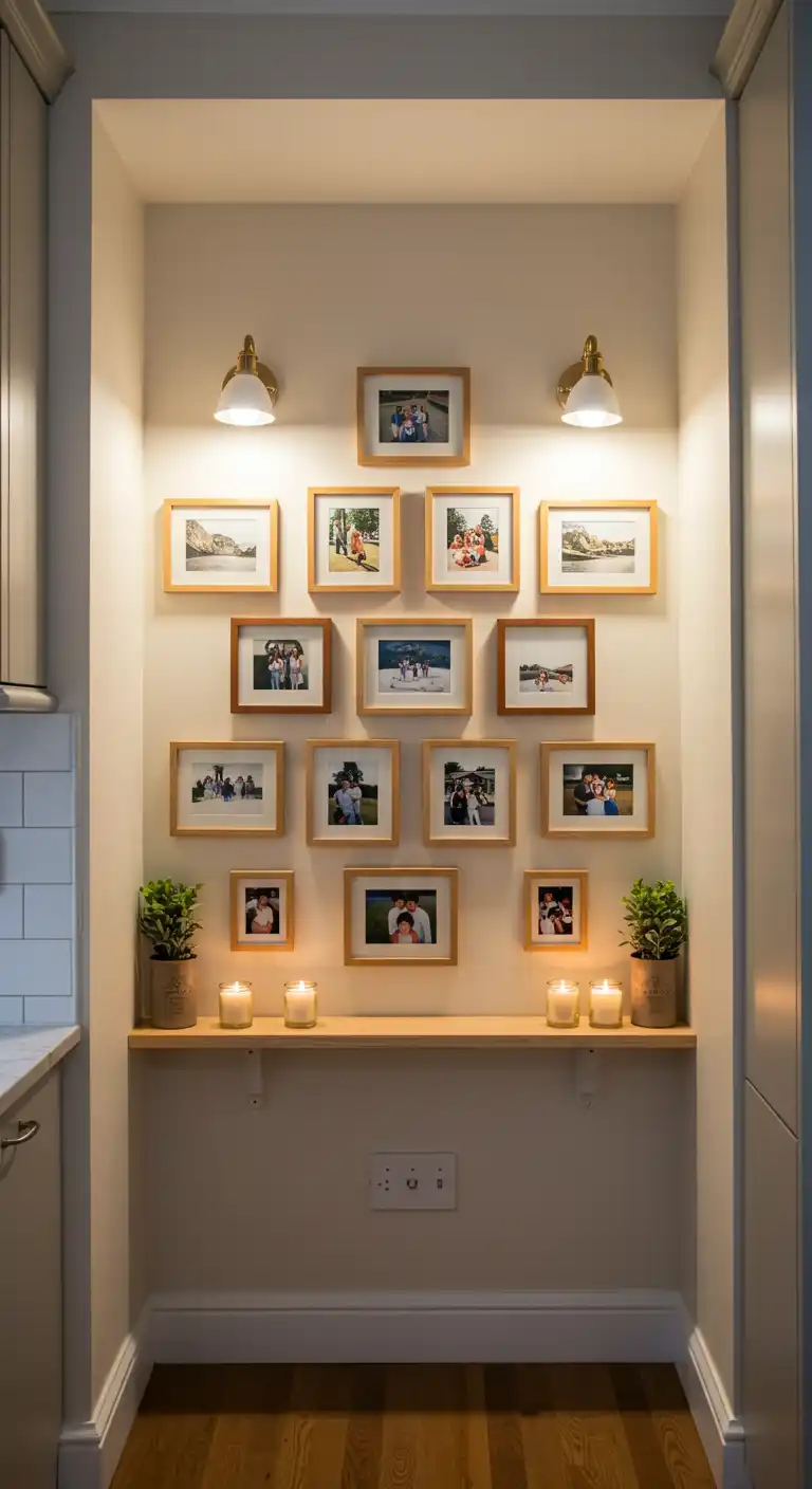 9 Cozy Kitchen Wall Nook Ideas for Extra Comfort 6 5) Mini Art Gallery Nook