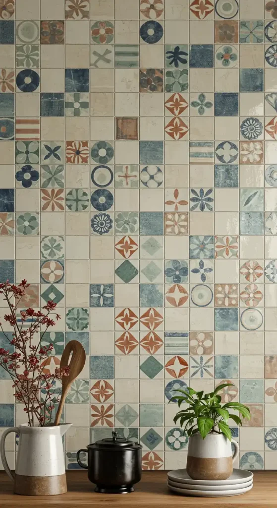 9 Trendy Kitchen Wall Paneling Ideas for a Stylish Update 11 5) Tile Paneling for Artistic Flair