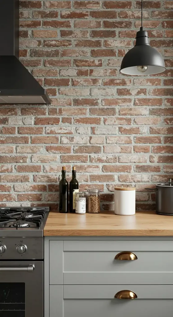 9 Trendy Kitchen Wall Paneling Ideas for a Stylish Update 13 6) Brick Veneer for Industrial Chic