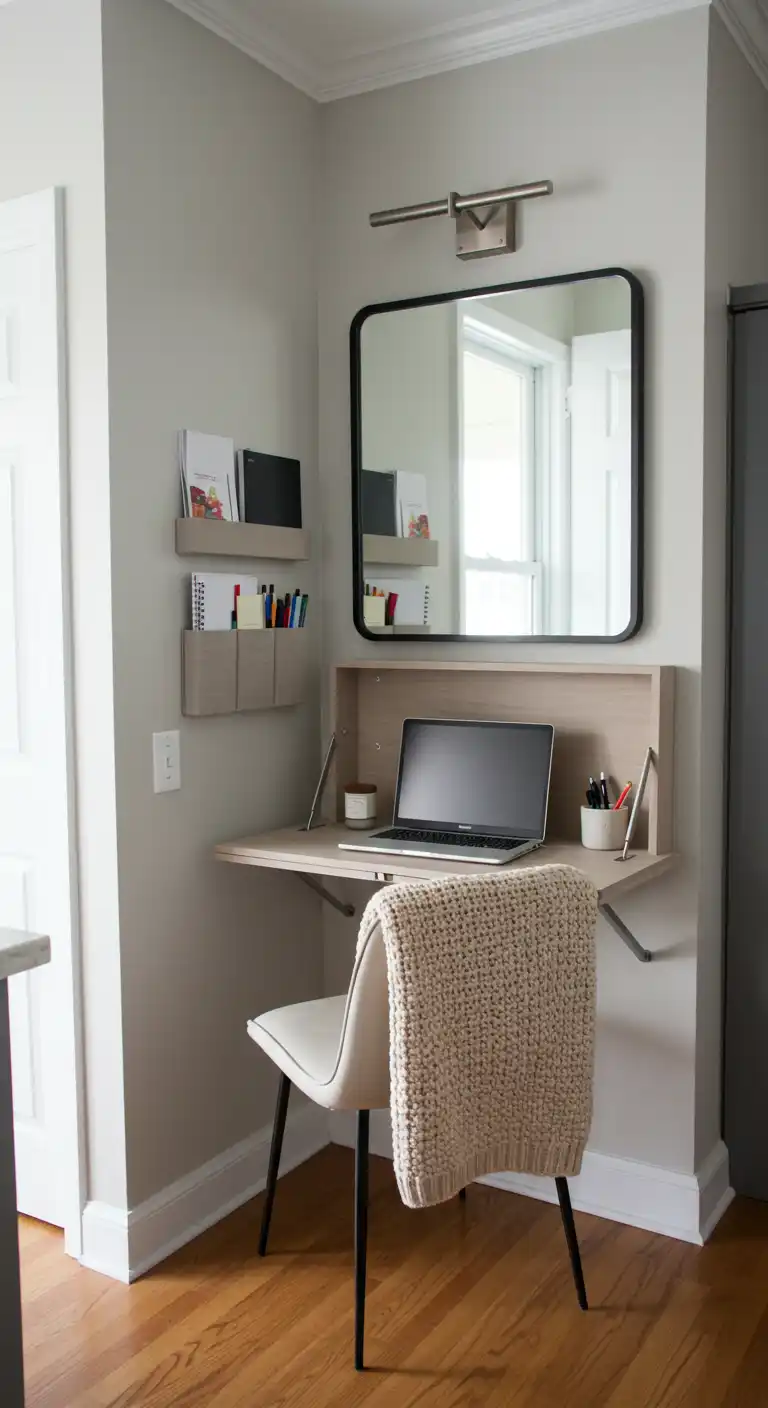 17 Functional Kitchen Nook Wall Ideas That Work Beautifully 15 6) Compact Workstation Nook