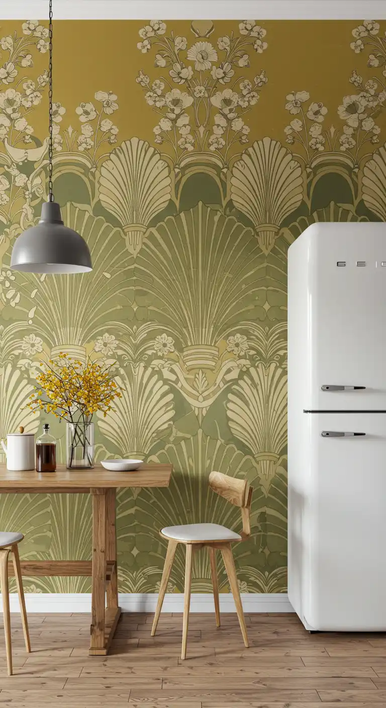15 Stunning Kitchen Wall Mural Ideas for a Unique Touch 7 6. Vintage or Retro Designs
