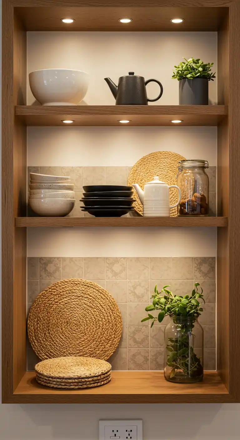 9 Cozy Kitchen Wall Nook Ideas for Extra Comfort 8 7) Cozy Display Nook