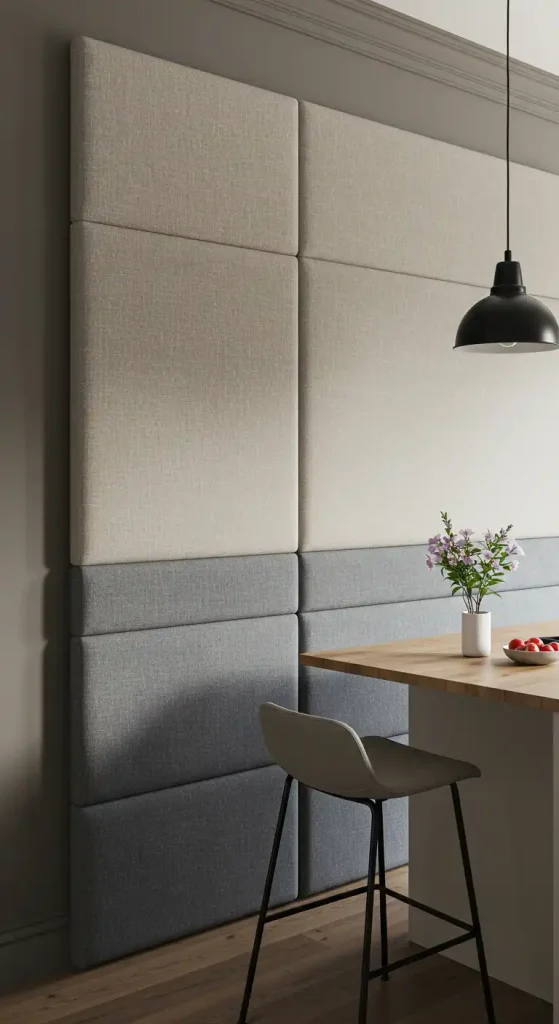 9 Trendy Kitchen Wall Paneling Ideas for a Stylish Update 19 9) Fabric Panels for Soft Elegance