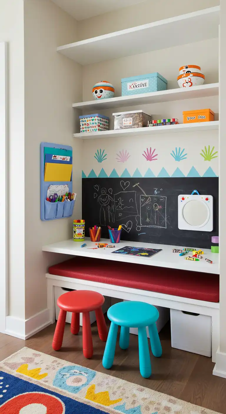 17 Functional Kitchen Nook Wall Ideas That Work Beautifully 18 9) Kids’ Creative Corner