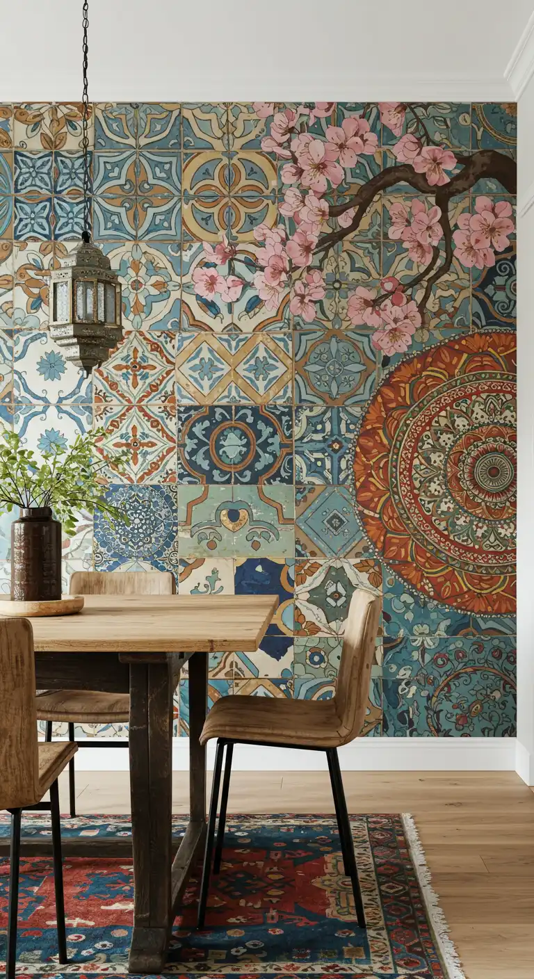 15 Stunning Kitchen Wall Mural Ideas for a Unique Touch 10 9. Cultural or Ethnic Designs