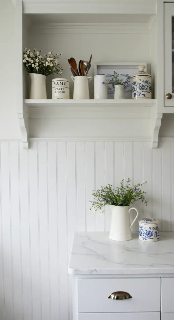 9 Trendy Kitchen Wall Paneling Ideas for a Stylish Update 4 Beadboard for a Cozy Cottage Vibe