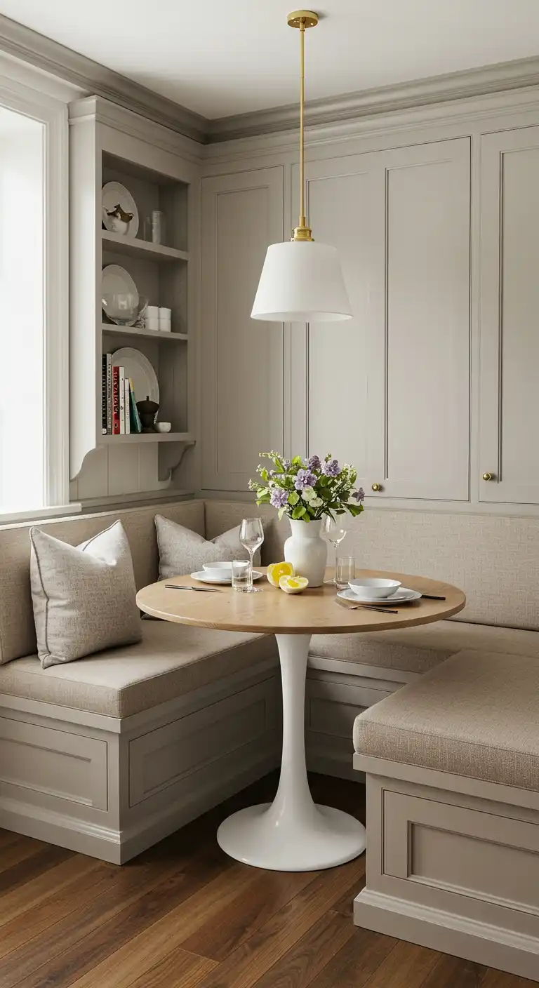 23 Trendy Kitchen Nook Accent Wall Ideas Worth Trying 16 Built-In Banquette Seating