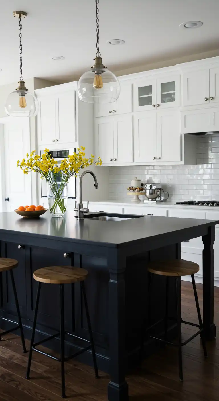 9 Best Kitchen Color Ideas with White Cabinets for a Fresh Look 12 Charcoal Black for a Dramatic Effect 1
