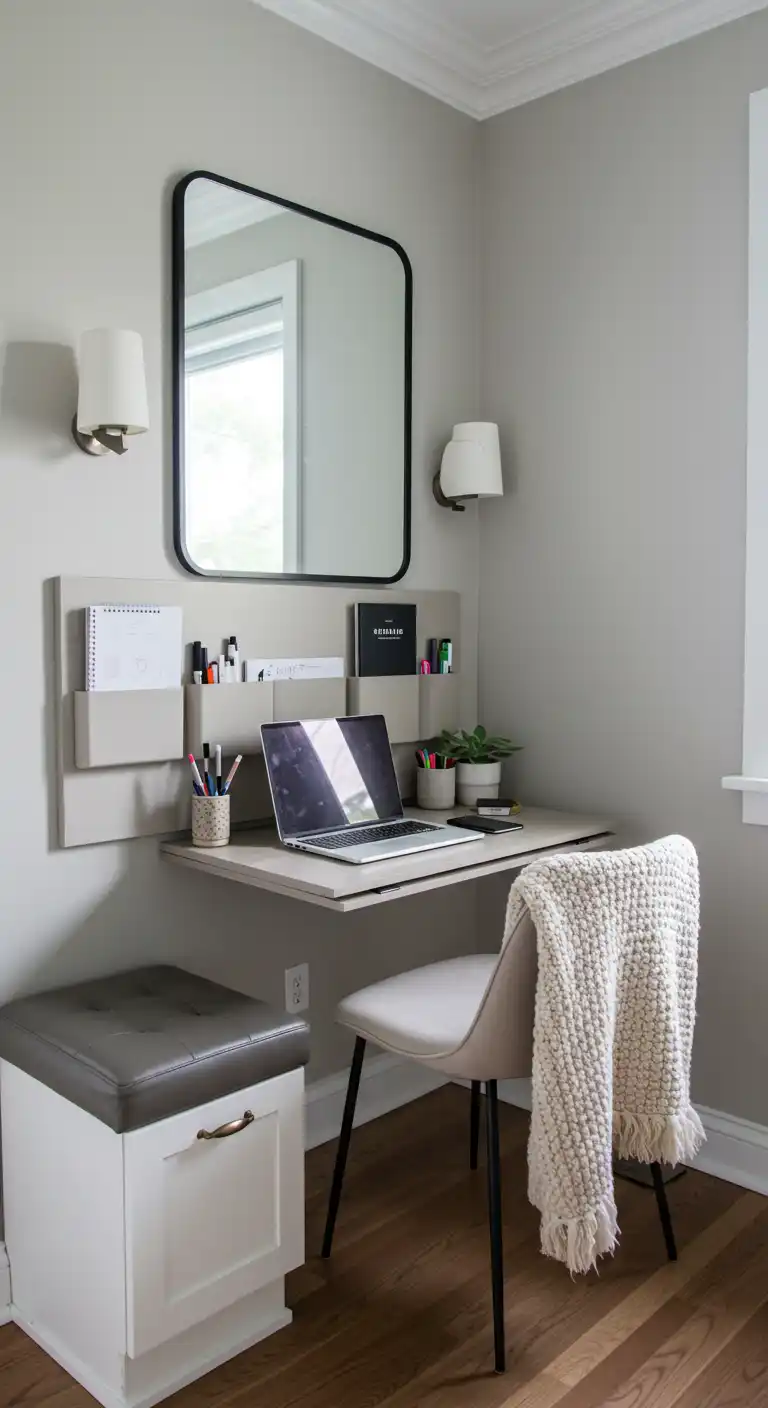 9 Cozy Kitchen Wall Nook Ideas for Extra Comfort 7 Compact Workstation Nook