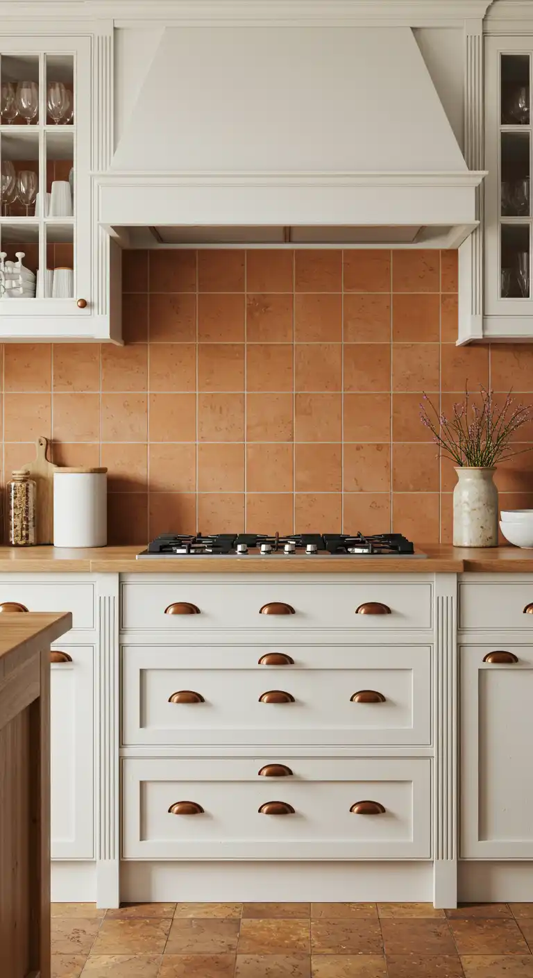 9 Best Kitchen Color Ideas with White Cabinets for a Fresh Look 22 Earthy Terracotta for Warmth and Character 2