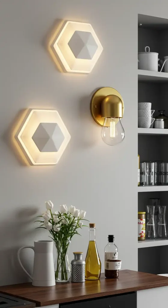 9 Bright Kitchen Wall Lights Ideas to Enhance Your Space 6 Geometric Statement Lights