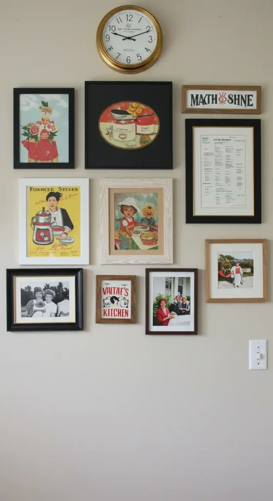 8 Creative Empty Kitchen Wall Ideas to Fill the Space Beautifully 12 Hang a Gallery Wall with Art and Photos 1
