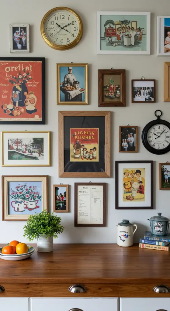 8 Creative Empty Kitchen Wall Ideas to Fill the Space Beautifully 13 Hang a Gallery Wall with Art and Photos 2