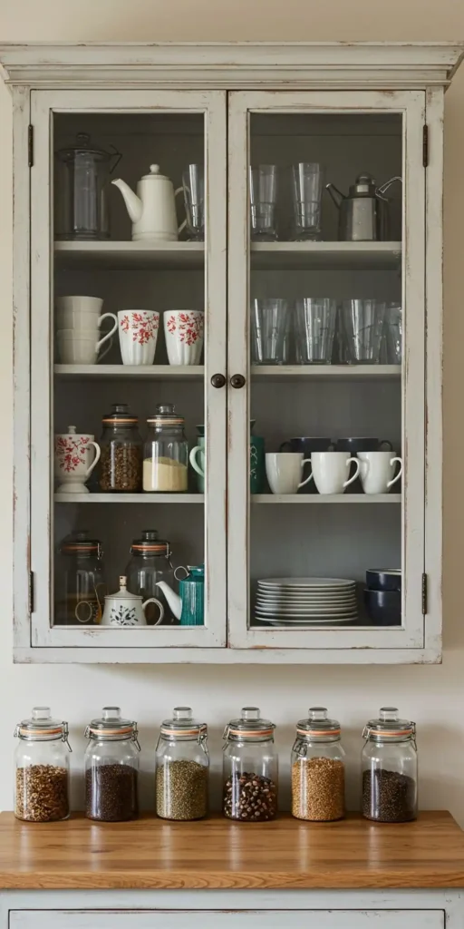 10 Eye-Catching Kitchen Wall Hanging Ideas to Try 7 Hanging Glass Display Cabinets 2