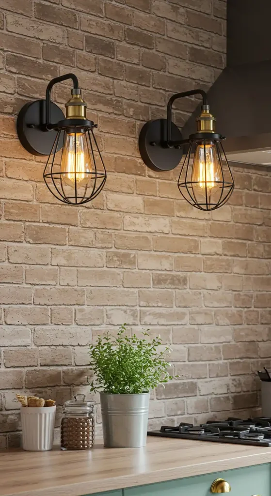 9 Bright Kitchen Wall Lights Ideas to Enhance Your Space 11 Industrial Cage Wall Lights 2