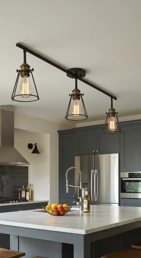 10 Brilliant Kitchen Lighting Ideas Over Island for a Stylish Glow 10 Industrial-Style Track Lighting
