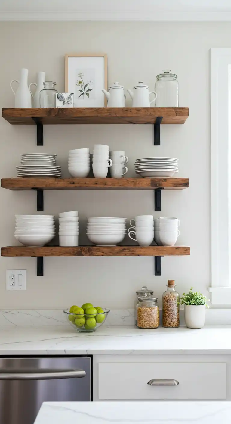 Install Floating Shelves for Style and Storage 2