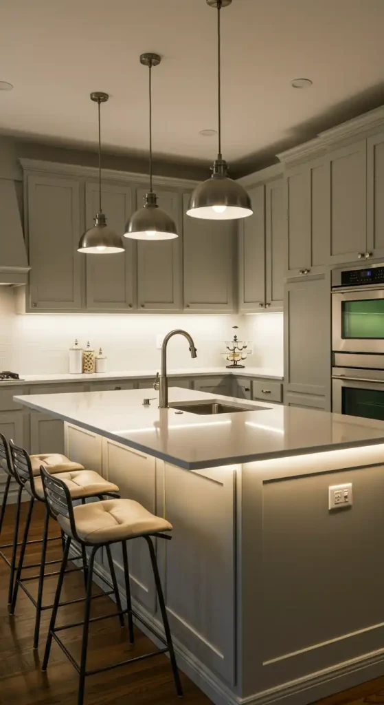 10 Brilliant Kitchen Lighting Ideas Over Island for a Stylish Glow 20 Integrated LED Strip Lighting
