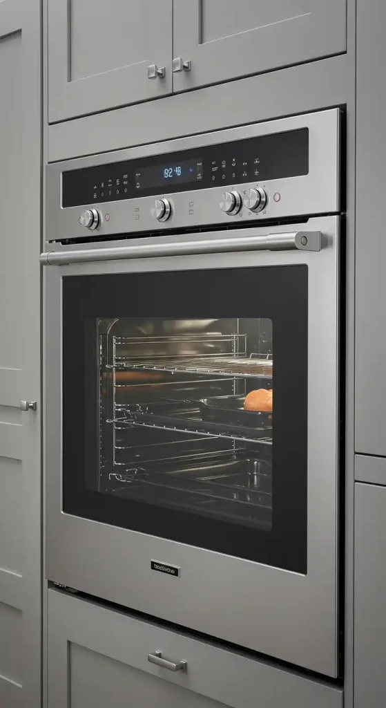 7 Modern Kitchen Wall Oven Ideas for a Sleek Setup 3 Integrated Stainless Steel Wall Oven with Smart Technology
