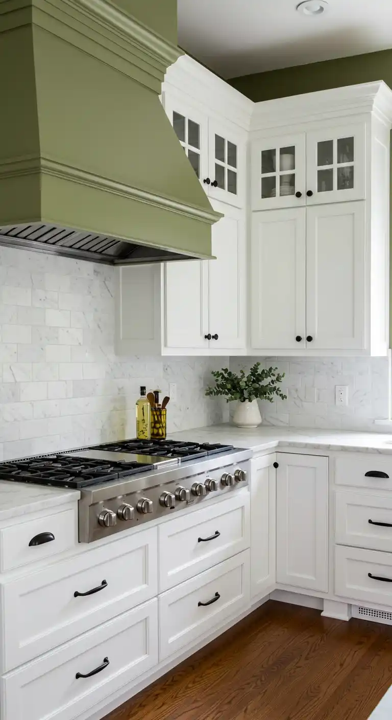 9 Best Kitchen Color Ideas with White Cabinets for a Fresh Look 25 Muted Olive Green for a Timeless Look 2