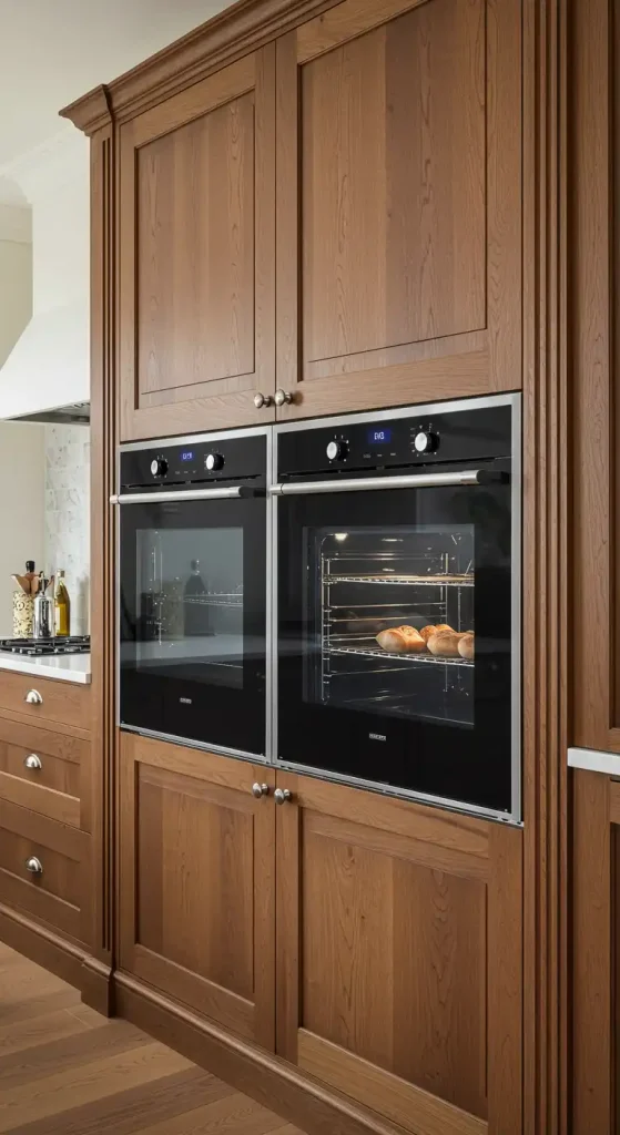 7 Modern Kitchen Wall Oven Ideas for a Sleek Setup 14 Oven with Custom Paneling for Seamless Integration