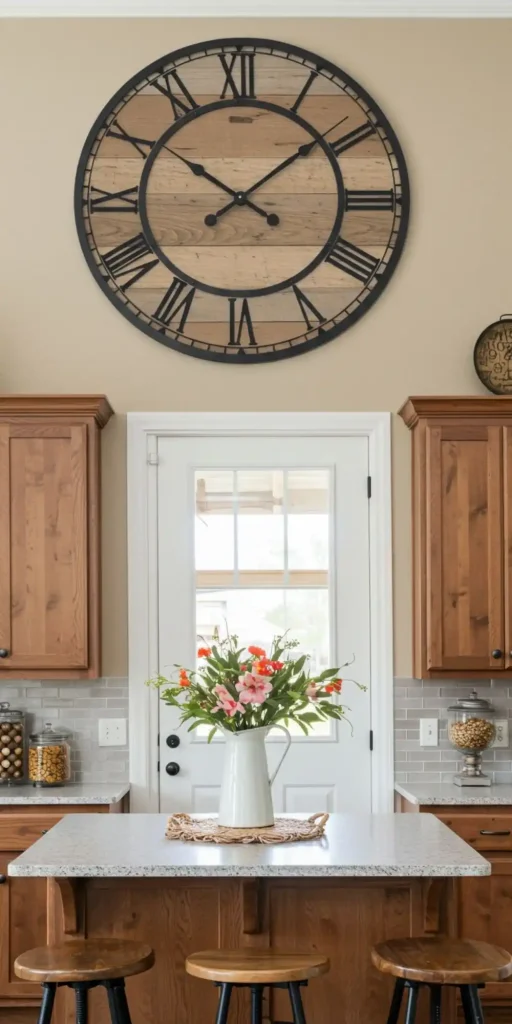 10 Eye-Catching Kitchen Wall Hanging Ideas to Try 5 Oversized Kitchen Wall Clocks 2