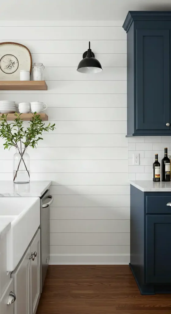 9 Trendy Kitchen Wall Paneling Ideas for a Stylish Update 2 Shiplap for a Timeless Charm
