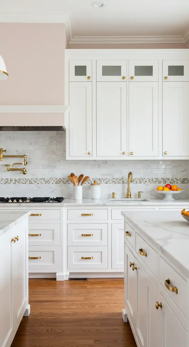 9 Best Kitchen Color Ideas with White Cabinets for a Fresh Look 19 Soft Blush Pink for a Subtle, Chic Touch 2