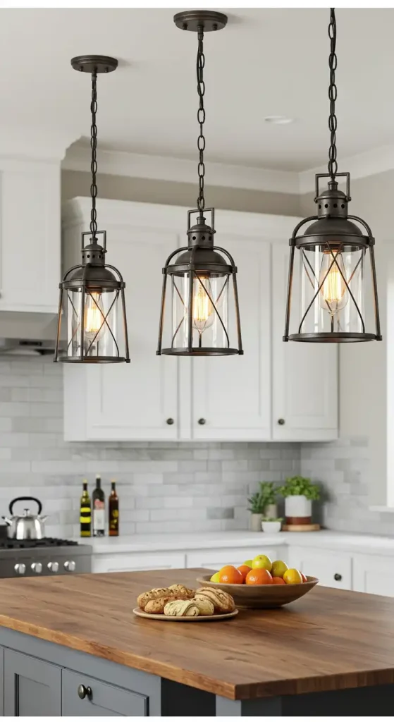 10 Brilliant Kitchen Lighting Ideas Over Island for a Stylish Glow 18 Vintage-Inspired Lantern Pendants