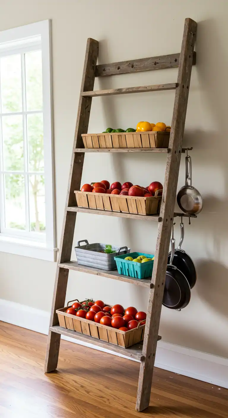 Ladder-Style Rack for Rustic Charm
