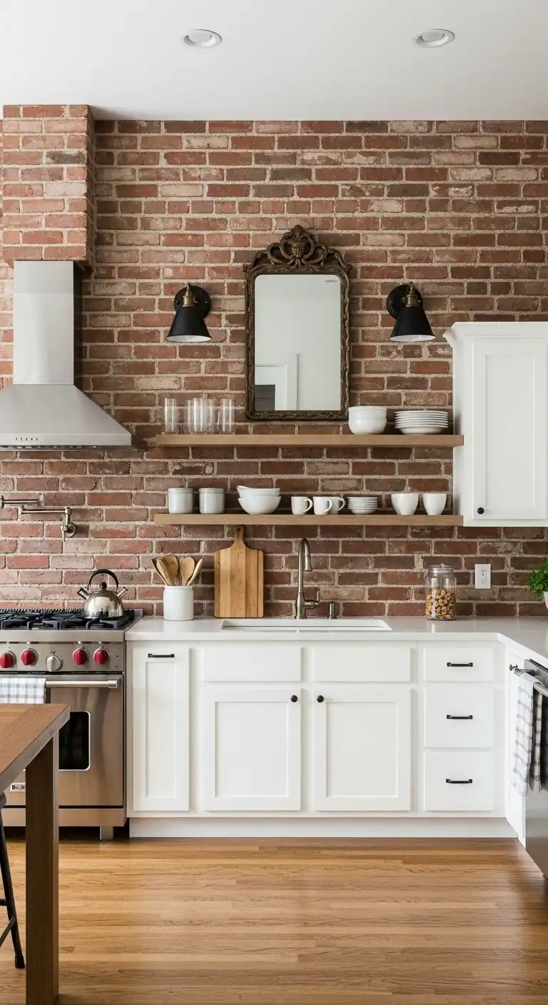 1 Classic Red Brick Accent Wall 1