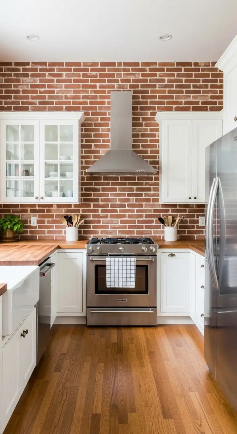 1 Classic Red Brick Accent Wall