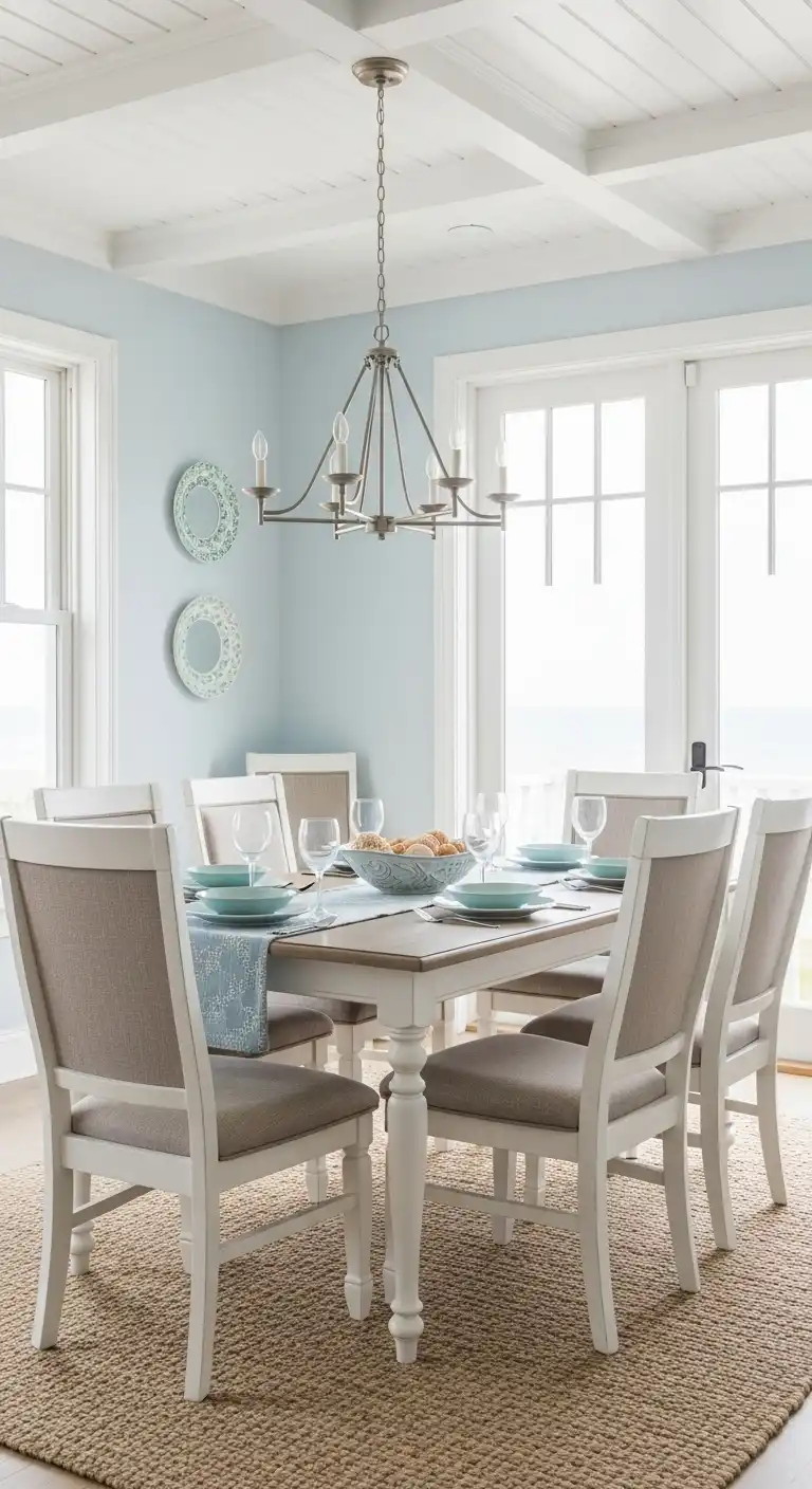 19 Breezy Coastal Dining Room Ideas 2 1 Embrace a Soft Coastal Color Palette