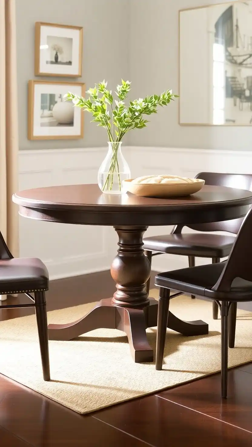 21 Space-Saving Small Dining Room Ideas 2 1 Opt for a Round Dining Table