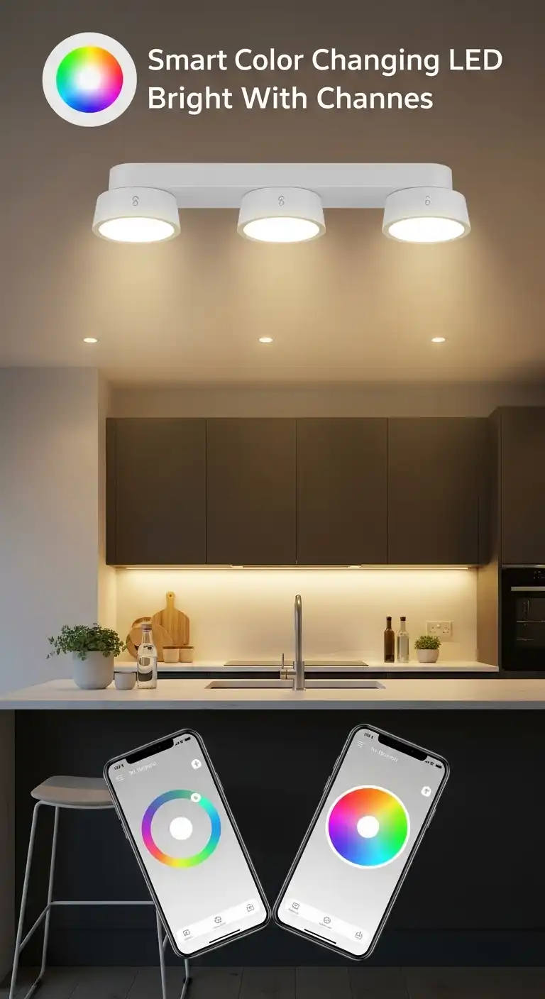 17 Stunning Kitchen Over Island Lighting Ideas That Instantly Impress 11 10 Smart Color Changing LED