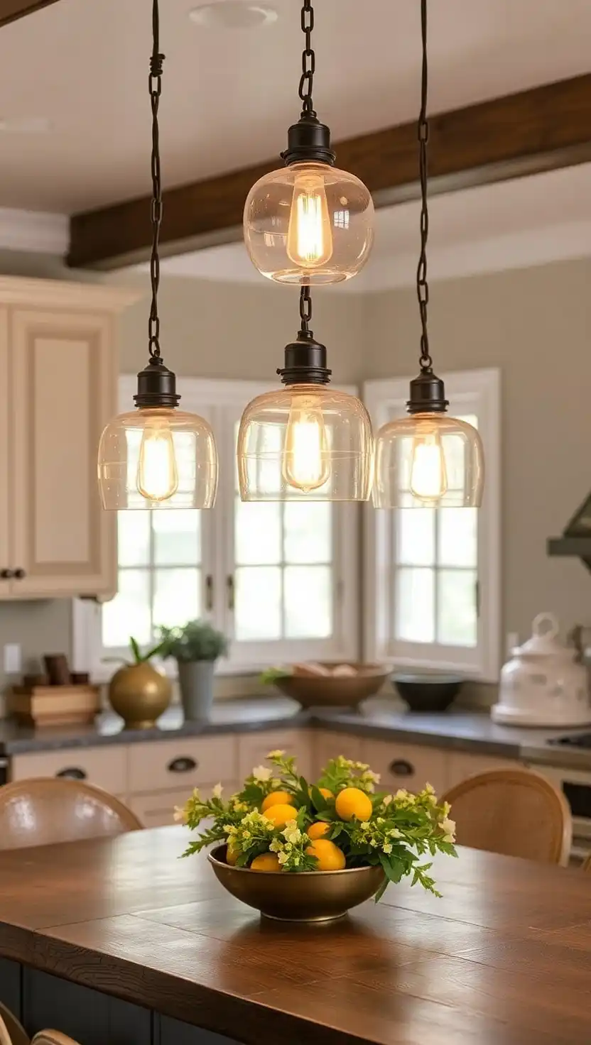21 Magical Apothecary Aesthetic Kitchen Ideas for a Vintage Vibe 11 10 Vintage Pendant Lighting