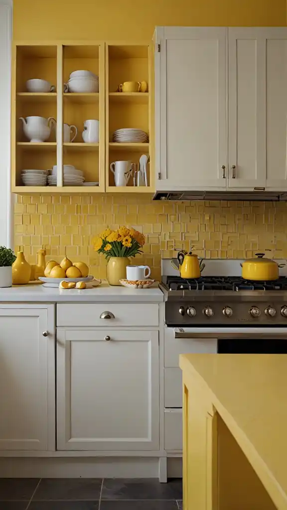 7 Trendy Kitchen Color Ideas 2025 for a Modern Upgrade 32 10. Yellow Is Making a Comeback