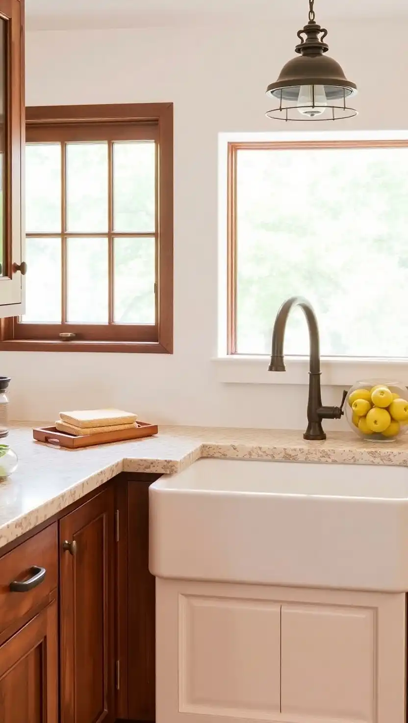 20 Elegant Spanish Villa Kitchen Ideas Full of Warmth and Style 12 11 Add a Farmhouse Sink