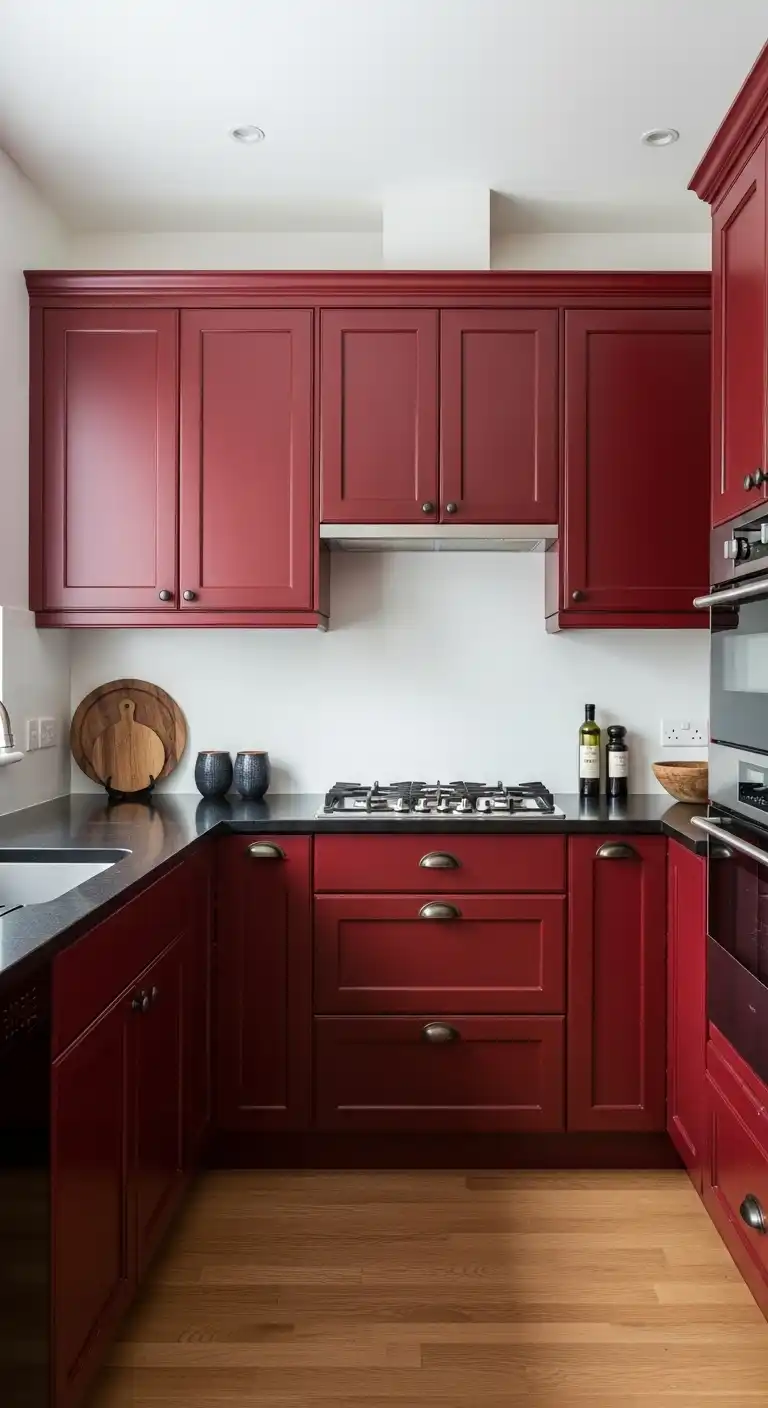 19 Stunning Kitchen Color Combinations Ideas for Every Style 12 11 Deep Red and Black