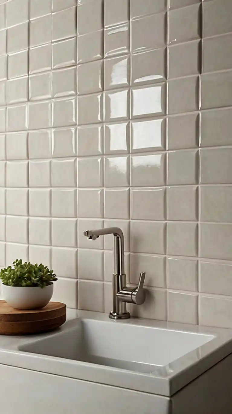 20 Timeless Backsplash Kitchen Ideas That Will Never Go Out of Style 12 11 Square Ceramic Tiles