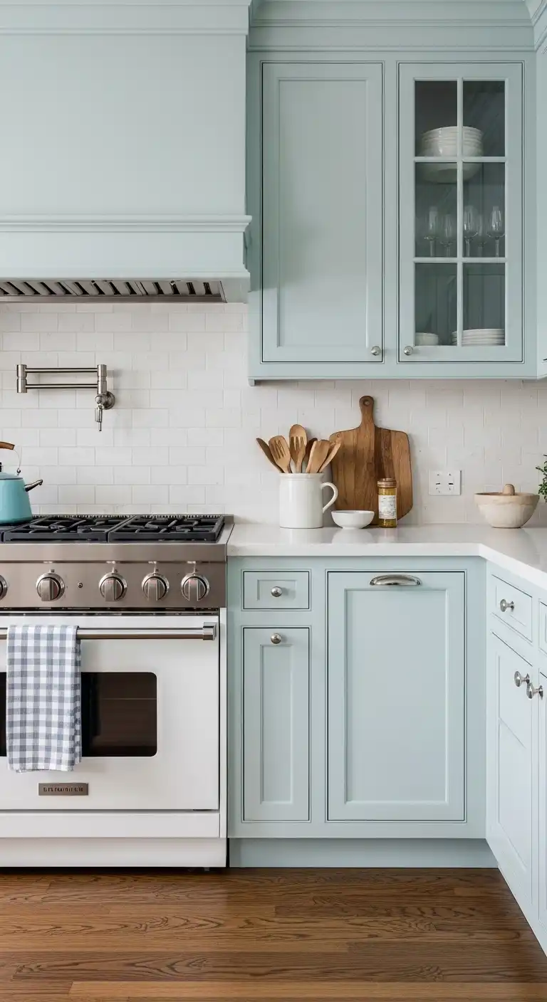17 Feng Shui Kitchen Color Ideas for Positive Energy 13 12 Pale Blue for Tranquility