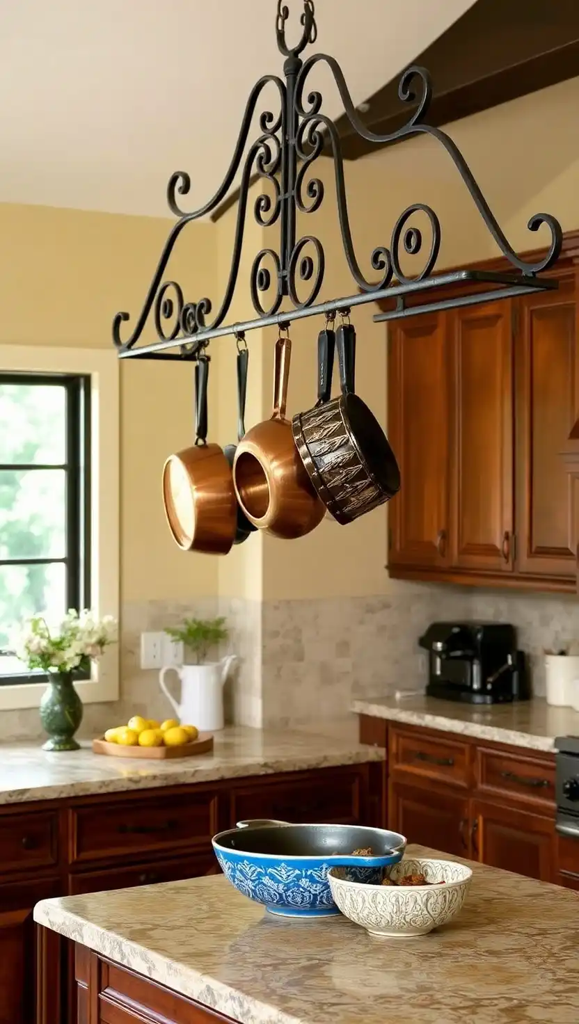 21 Magical Apothecary Aesthetic Kitchen Ideas for a Vintage Vibe 13 12 Wrought Iron Accents