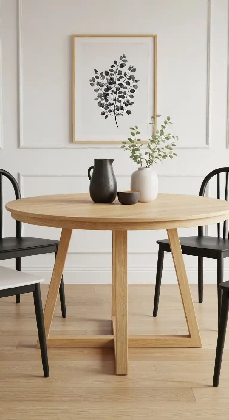 19 Trendy Modern Round Dining Table Ideas to Inspire Your Next Makeover 14 13 Light Wood Pedestal Dining Table