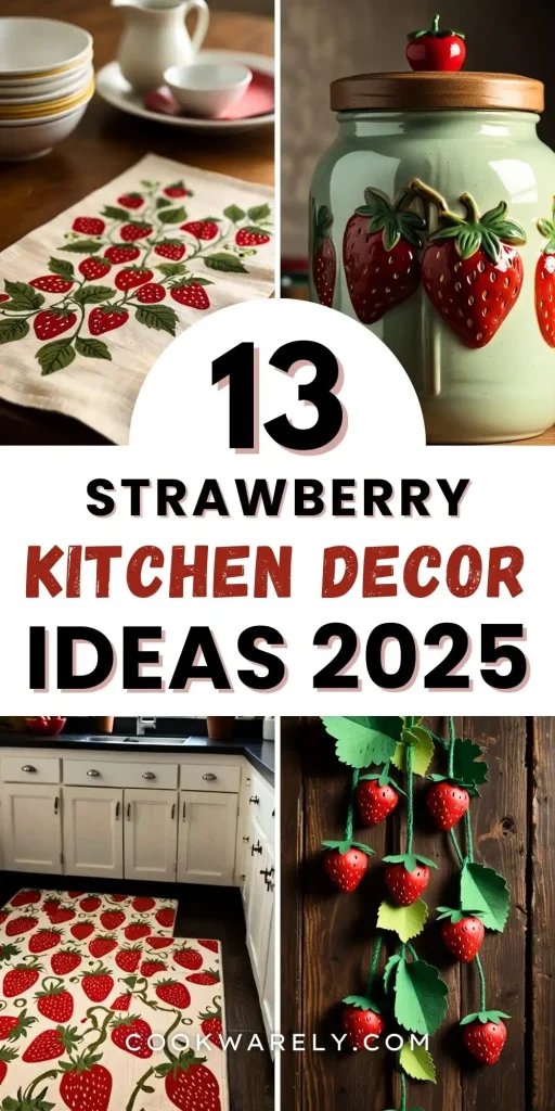 13 Strawberry Kitchen Decor Ideas for a Fresh and Charming Space 1 13 Strawberry Kitchen Decor Ideas