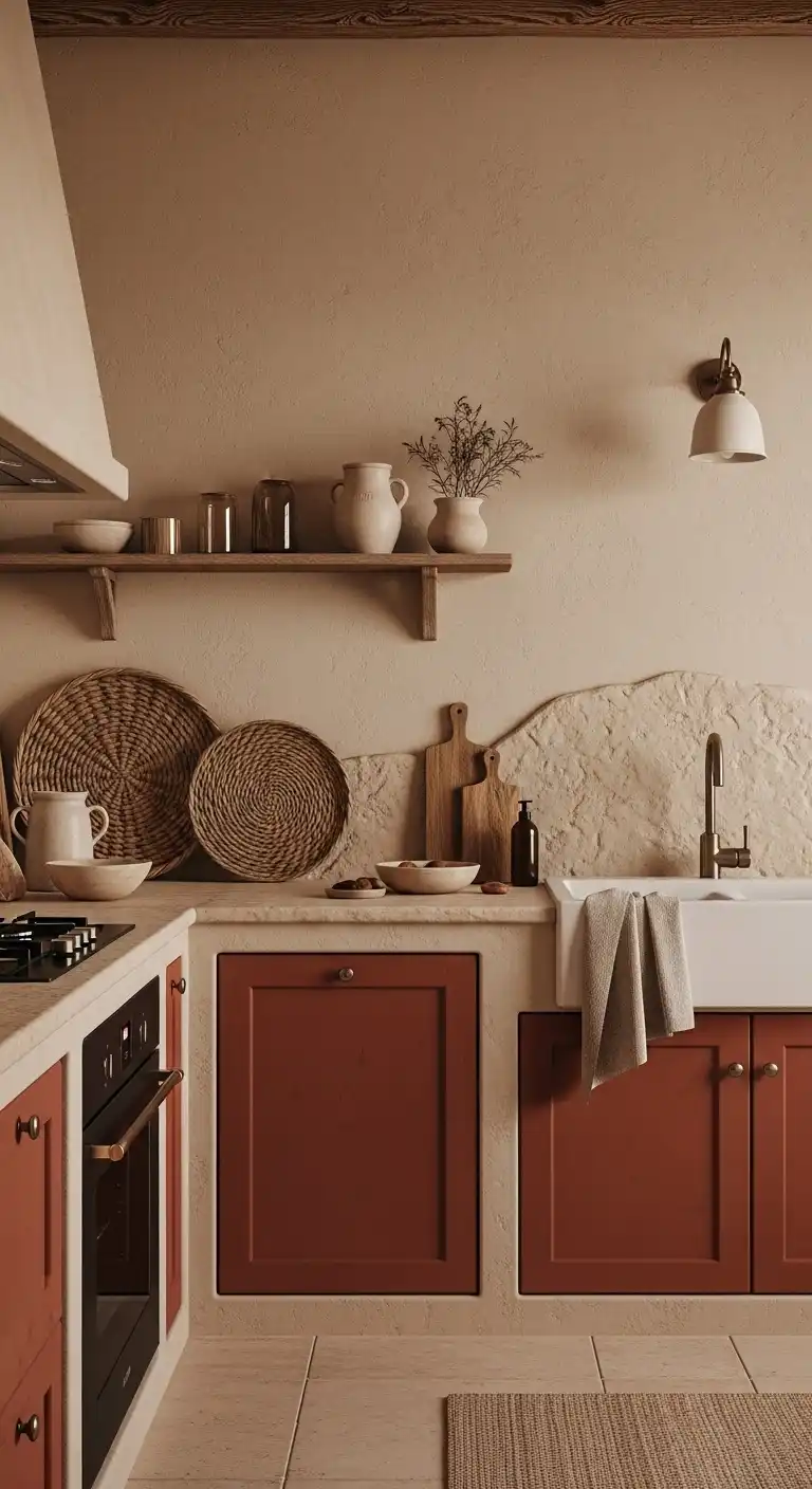 18 Fresh Kitchen Color Palette Ideas to Try 14 13 Terracotta and Soft Beige