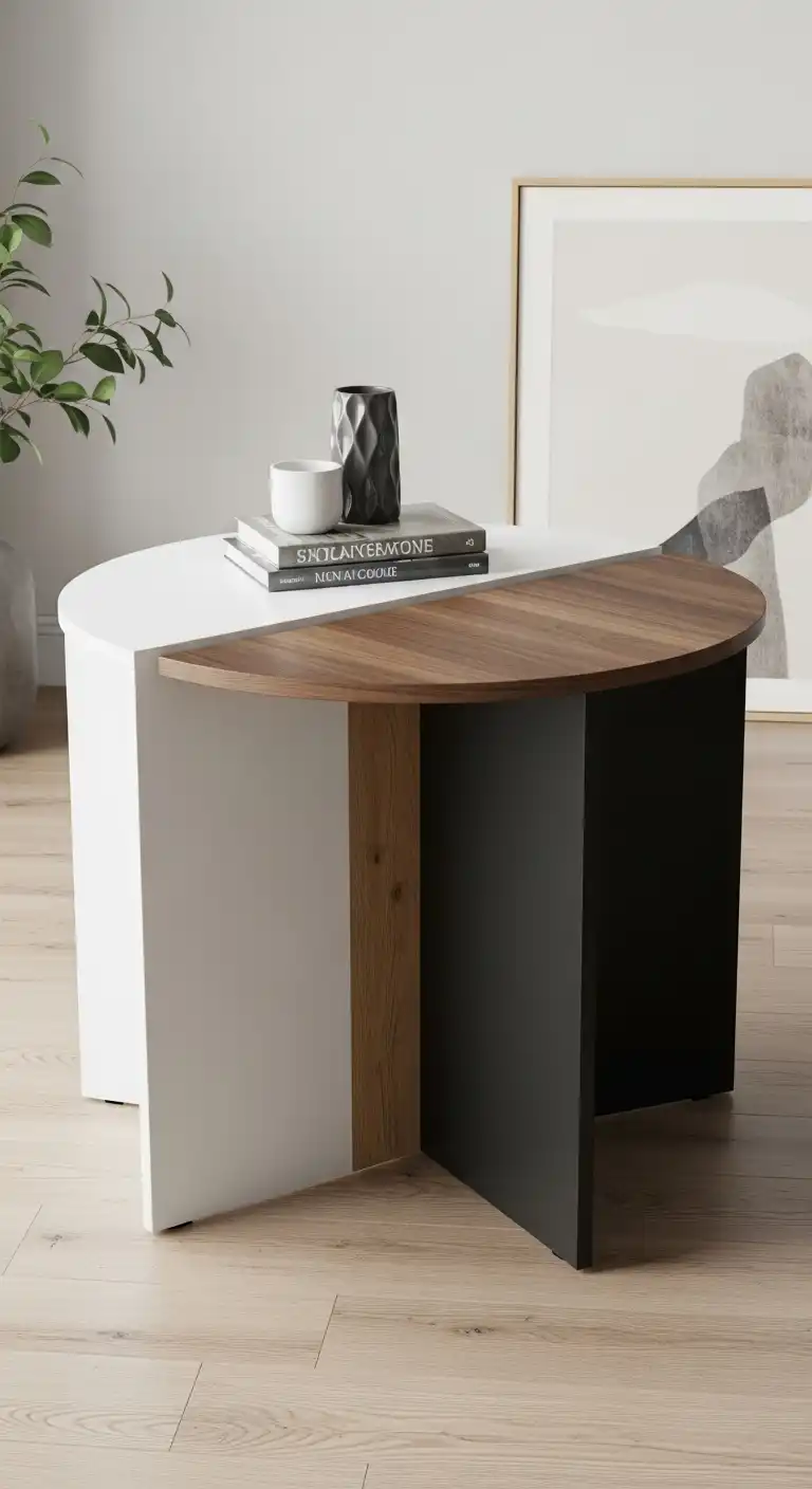 23 Space-Saving Small Round Dining Table Designs for Compact Homes 14 13 Two Tone Modern Table