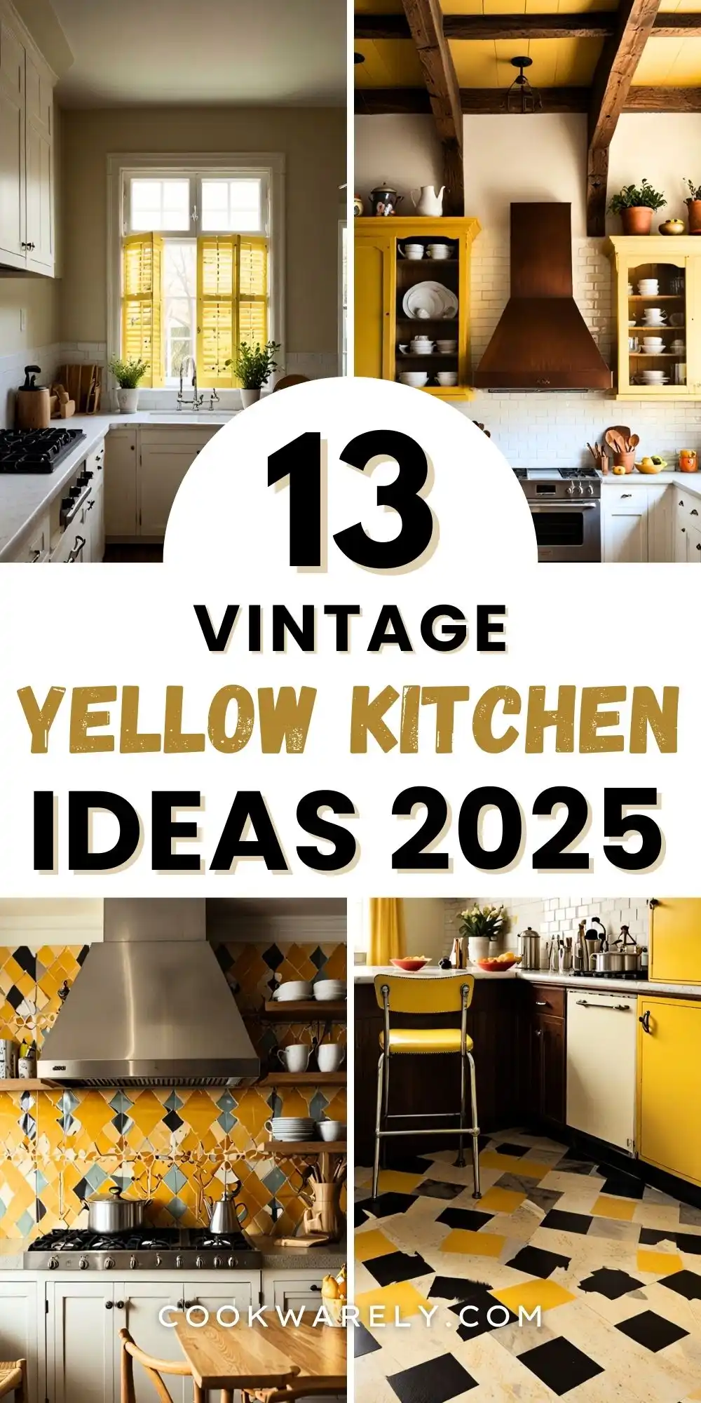 13 Vintage Yellow Kitchen Ideas to Brighten Your Home 1 13 Vintage Yellow Kitchen Ideas